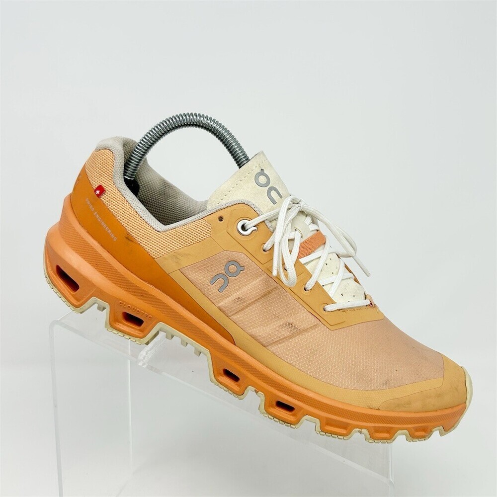 On Running Cloudventure Women's Trail Running Shoes Orange Lace-Up Size 10